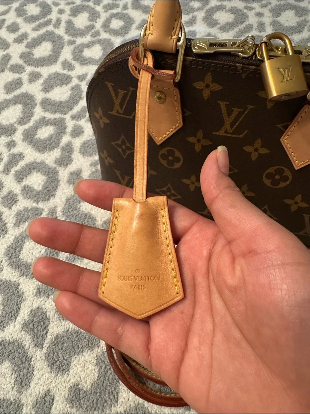 LOUIS VUITTON Brown Monogram Alma BB Top Handle Crossbody Bag